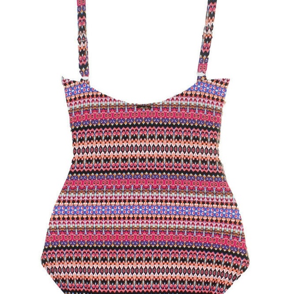 Anne Cole Stevie Striped Cutout One Piece Swimsuit - Picture 4 of 5